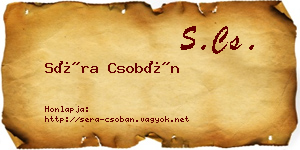 Séra Csobán névjegykártya